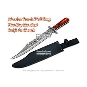   Bowie Full Tang Hunting Survival Knife With Sheath
