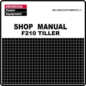 Honda F210 210 Tiller Service Repair Manual 6173700E2  