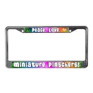  Hippie Miniature Pinscher Pets License Plate Frame by 