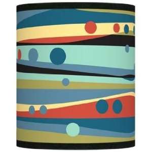  Retro Dots and Waves Giclee Shade 10x10x12 (Spider)