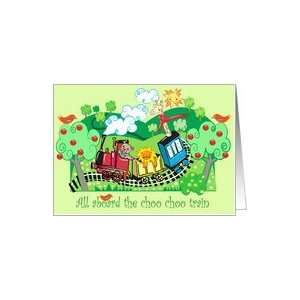  All aboard invitation Card Toys & Games