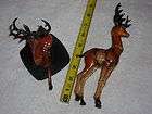 VINTAGE SET OF OLD PLASTIC DEER  BUCKS ADVERTISING APPLEGATE TAVERN 