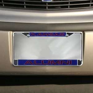   NCAA Kansas Jayhawks Mirrored Alumni License Plate Frame Automotive