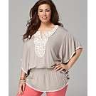 Spring 2012 trends Plus Size tunics embroidered top look   Style&co 