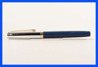 BÖHLER vintage fountain pen blue & steel & gold 14c nib  