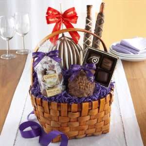 Happy Birthday Gourmet Caramel and Chocolate Apple Gift Baskets 