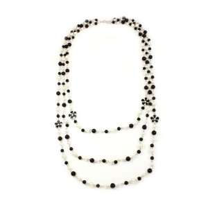  Poshlocket   Jolie Black and White Necklace Jewelry