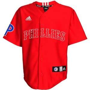   Phillies Toddler Printed Baseball Jersey   Red