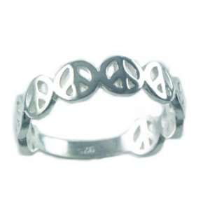  Unique 925 Sterling Silver Peace Eternity Wedding Band Fashion 