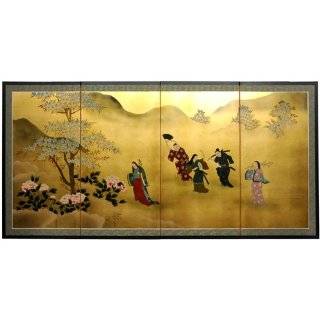 Large Big Larger Size Wall Art   36 x 72 Asian Tigers Oriental Gold 