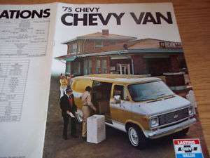 1975 Chevrolet Van dealer brochure  