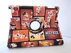   Leather Case Smart Cover Stand / Orange Mickey Mouse For iPad 2