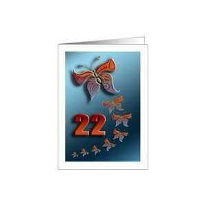  butterfly birthday 22 years old Card Toys & Games
