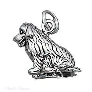  Sterling Silver 3D Newfoundland Dog Breed Charm Jewelry