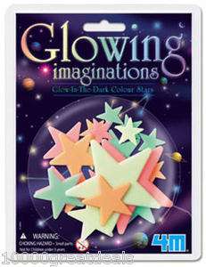 Glow In Dark Colored Stars MultiColor Glowing Star + Putty ToySmith 