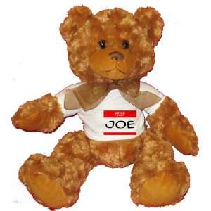 HELLO my name is JOE Plush Teddy Bear with WHITE T Shirt 