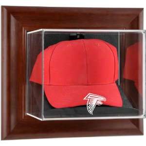  Atlanta Falcons Brown Framed Wall Mounted Logo Cap Case 