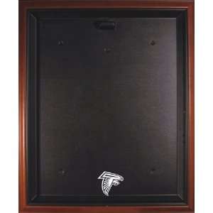  Brown Framed Falcons Logo Jersey Display Case Sports 