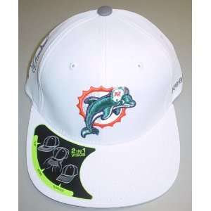  Miami Dolphins Pro Shape 2 in 1 Visor Reebok Hat Size S/m 