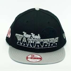  New Era Split Block NY Yankees Snapback Hat Navy. Size 