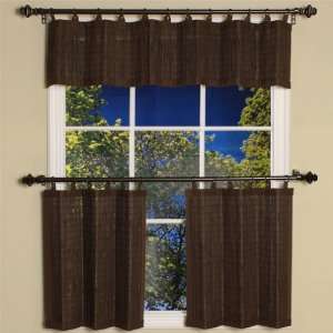   Bamboo Ring Tab 24 Cafe Curtain Pair By Versailles