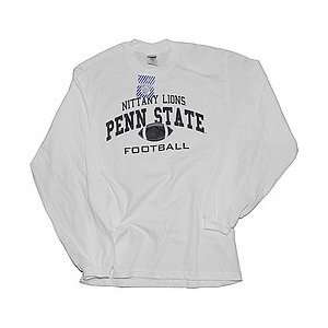 Penn State Long Sleeve T Shirt White Nittany Lion Football  