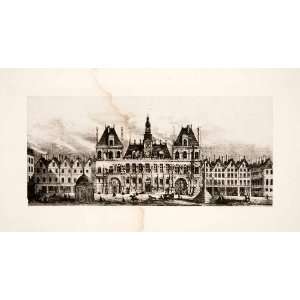  1898 Photogravure Hotel de Ville Paris France Historic 