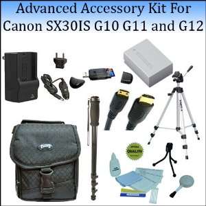 Advanced Accessory Kit For The Canon SX30IS, G10 G11 and G12 Digital 