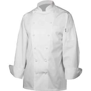  Chef Works SE52 WHT Monza Executive Chef Coat, White, Size 