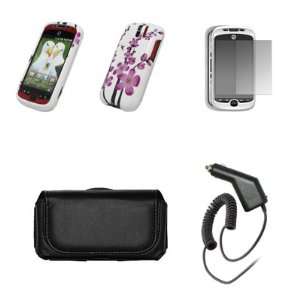  HTC MyTouch 3g Slide Black Leather Carrying Case + White 
