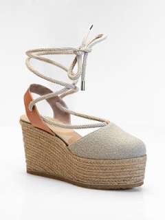 Chloé   Wrap Around Canvas Espadrilles    