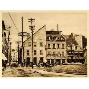  1926 Place Royale Buildings Street Buggy Quebec City 