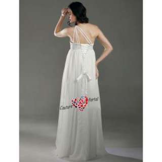 Sheath One Shoulder Floor length Chiffon Wedding Dress  