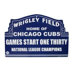 Chicago Cubs Blue Wrigley Field Marquee Sign NL Champs  