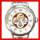 masonic york rite freemasonry round ladies italian charm wrist watch