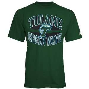 Russell Tulane Green Wave Green Pop Arch T shirt  Sports 