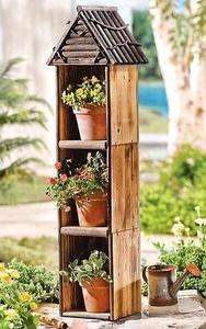 Wooden Garden Display Plant Shelf Stand~New~3 Shelfs~Country Style 