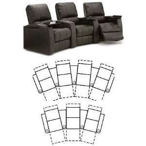  Palliser Pepper Quick Ship Curved Row of Home Theater 
