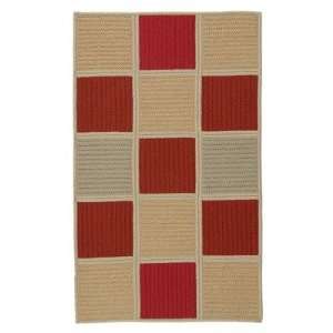  Colonial Mills HS08 Simply Home Hopscotch Red Sand Braided Rug Baby
