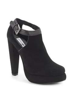 Plomo   Julieta Suede Cutout Ankle Boots/Black