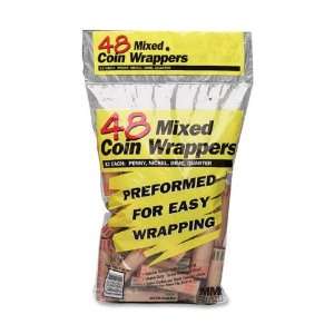  MMF Assorted Coin Wrapper,48 Wrap(s)   Kraft   Assorted 