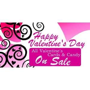    3x6 Vinyl Banner   Valentines Day Candy Sale 