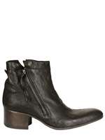 BB BRUNO BORDESE CLUB   50MM ZIP UP LEATHER LOW BOOTS