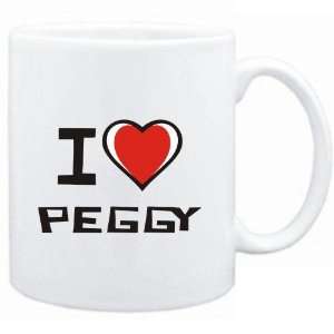  Mug White I love Peggy  Female Names