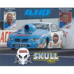   Tom Martino Skull Gear/Dart NHRA drag racing postcard 