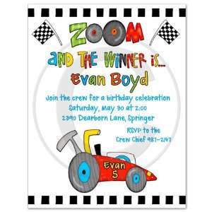 Car Birthday Party Racing Invitation   Set of 20 Health 