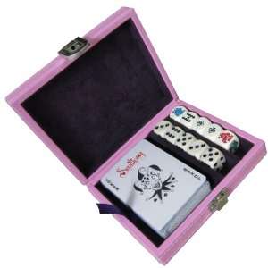  Charlotte 5 Playing Card Holder in Pink Vinyl