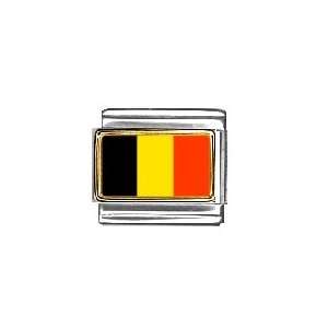 Belgium Flag Italian Charm Bracelet Link
