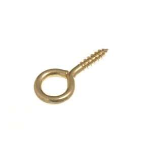 SCREW IN EYES 45MM X 10 ( 3.9MM dia. ) EB BRASS PLATED STEEL ( pack of 