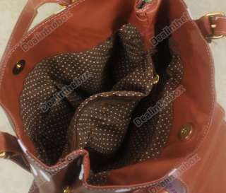 Womens Faux Leather Polka Handbag Dots Shoulder Bags  